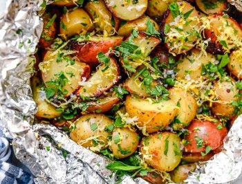 Lemon Parsley Potato Foil Packet